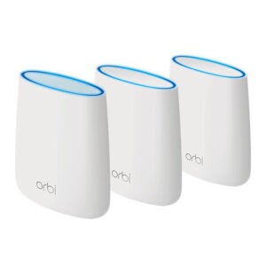 NETGEAR Orbi Tri-band Mesh WiFi System (RBK23) Router & Extender, 3-pack includes 1 router & 2 satellites