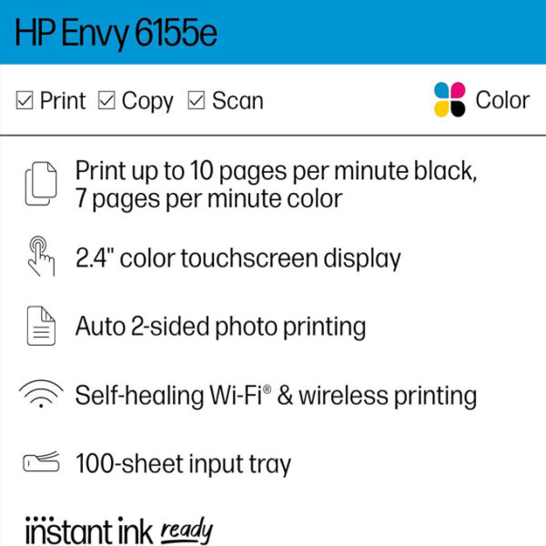 HP Envy 6155e Wireless Printer - Image 2