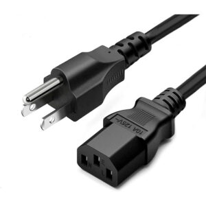 Standard 5ft (1.5m) 10 Amps 125 Volts Black 3 Prong